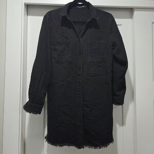 Black Denim Shirt Dress